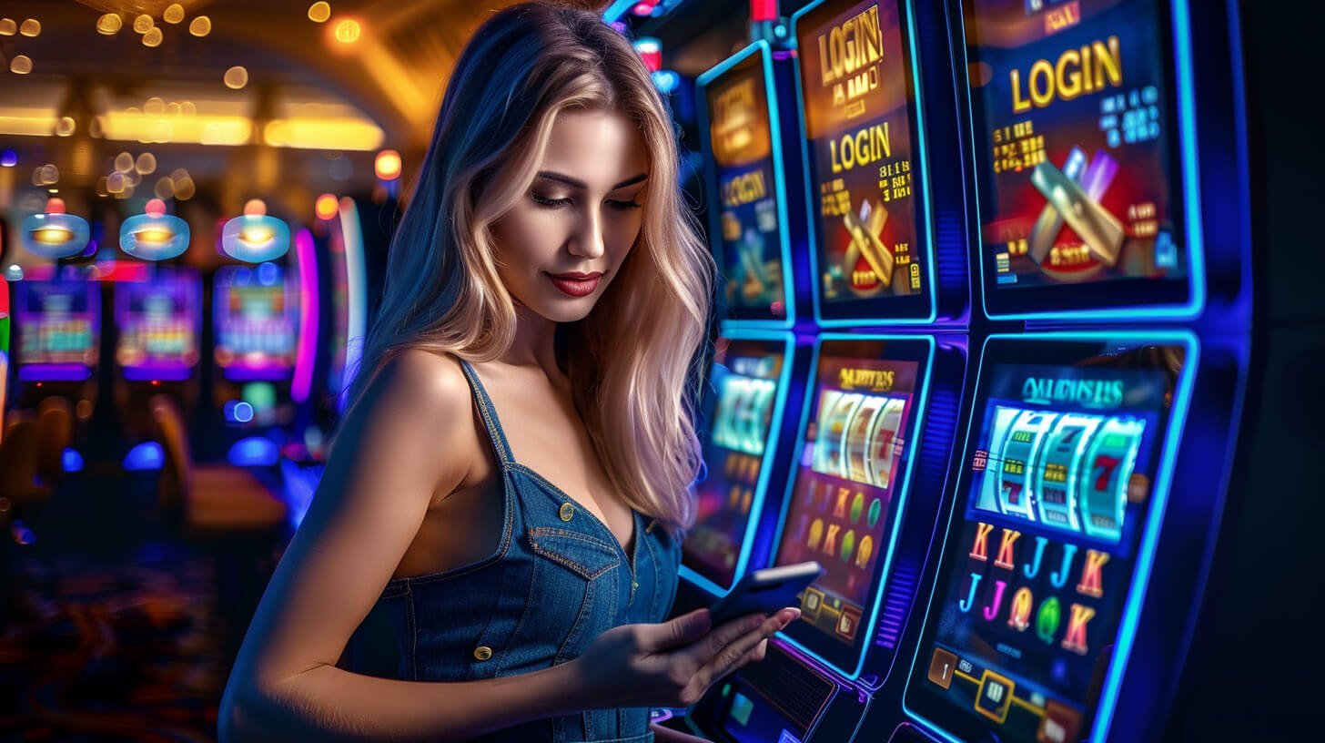 luckyspin မိုဘိုင်းအက်ပ် — Android iOS ဖုန်းပေါ်တွင် Slots ကစားနေသောမြင်ကွင်း
